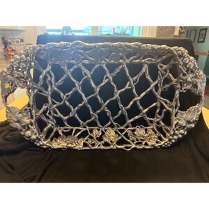 Vintage 1998 Arthur Court Grape Vine Serving Tray 20.5" x 11" x 3" FREE SHIP